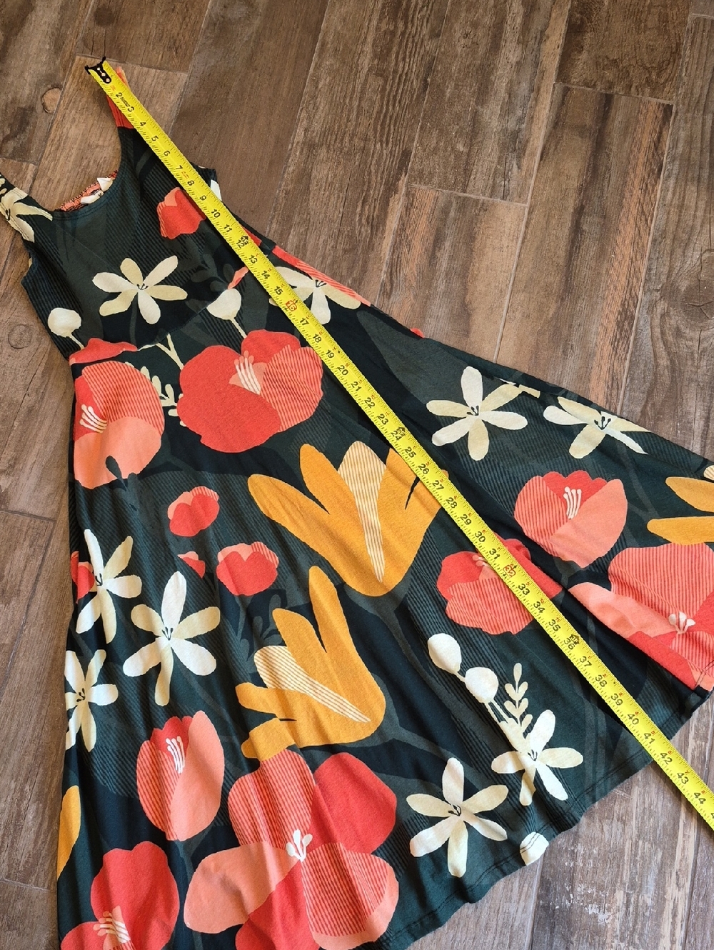 XXS/XS Happy Earth 100% Organic Cotton Sleeveless Lily Midi Dress|Paradise - Picture 10 of 13